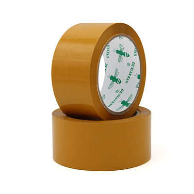 Beige BOPP Parcel Packing Tape Customized Adhesive Package Carton Sealing Tape