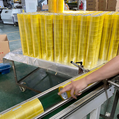 Clear / Transparent Yellowish BOPP Adhesive Packing Tape For Carton Box